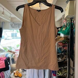 Express Camel Sleeveless Top